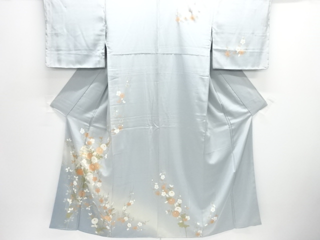 JAPANESE KIMONO / HOMONGI / KIKU & UME WITH BUSH CLOVER